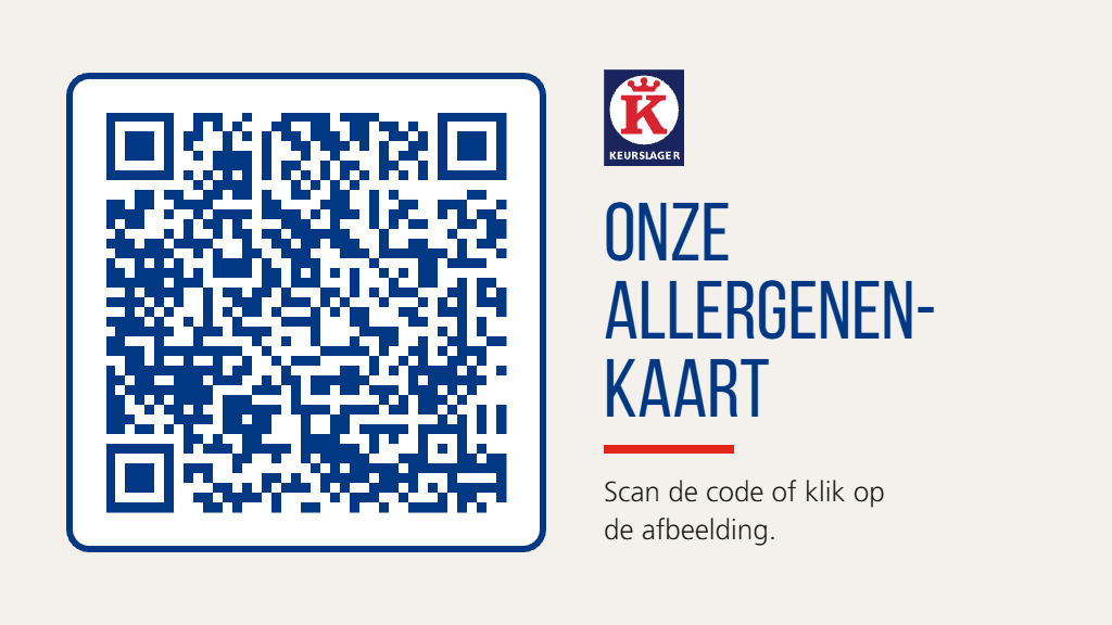 QR-code naar de allergenenkaart van Keurslager Bouter